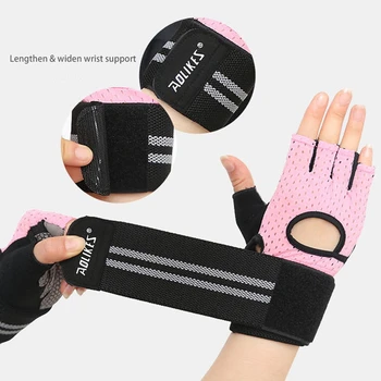 Men Women Anti-slip Fingerless Fitness Gloves Sports Breathable Weight Lifting Gloves With Wrist Support Body Building Gloves
Men Women Anti-slip Fingerless Fitness Gloves Sports Breathable Weight Lifting Gloves With Wrist Support Body Building Gloves