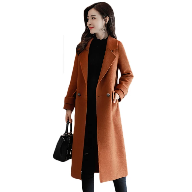 2018 Autumn Winter New Women Long Woolen Jacket Fashion Double-breasted Solid Color Long Sleeve Wool Coat Female Plus Size Is603
2018 Autumn Winter New Women Long Woolen Jacket Fashion Double-breasted Solid Color Long Sleeve Wool Coat Female Plus Size Is603