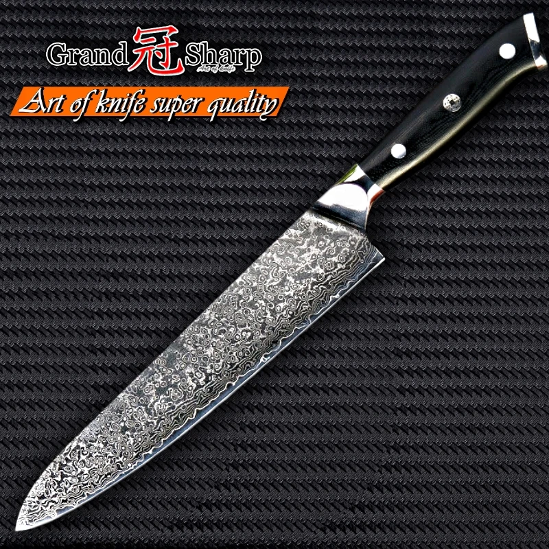 GRANDSHARP 9.5 Inch Damascus Chef Knife 67 Layers VG-10 Steel Japanese Damascus Kitchen Knife Japanese Slicing Cooking Tools NEW
GRANDSHARP 9.5 Inch Damascus Chef Knife 67 Layers VG-10 Steel Japanese Damascus Kitchen Knife Japanese Slicing Cooking Tools NEW