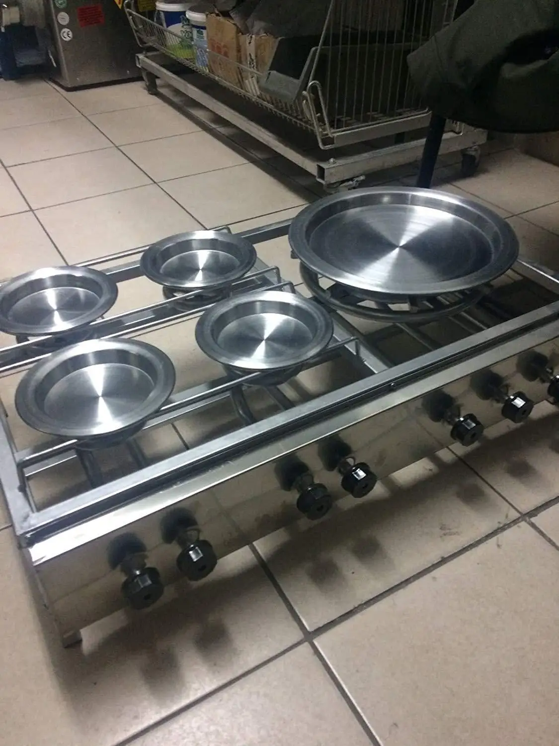 

4 Small and 1 Big Burner Combo Set Kunafa Konafa Kanafeh Kunafah Kunefe Stove for Cooking Quarry Works with Propane Gas (LPG)