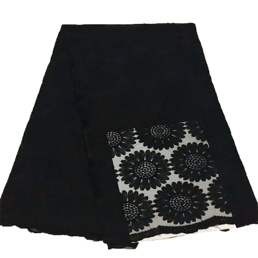 Black Nigerian Tulle lace fabric with pretty flower pattern Attractive embroidered Mesh lace fabric for elegant dress A609-2
Black Nigerian Tulle lace fabric with pretty flower pattern Attractive embroidered Mesh lace fabric for elegant dress A609-2