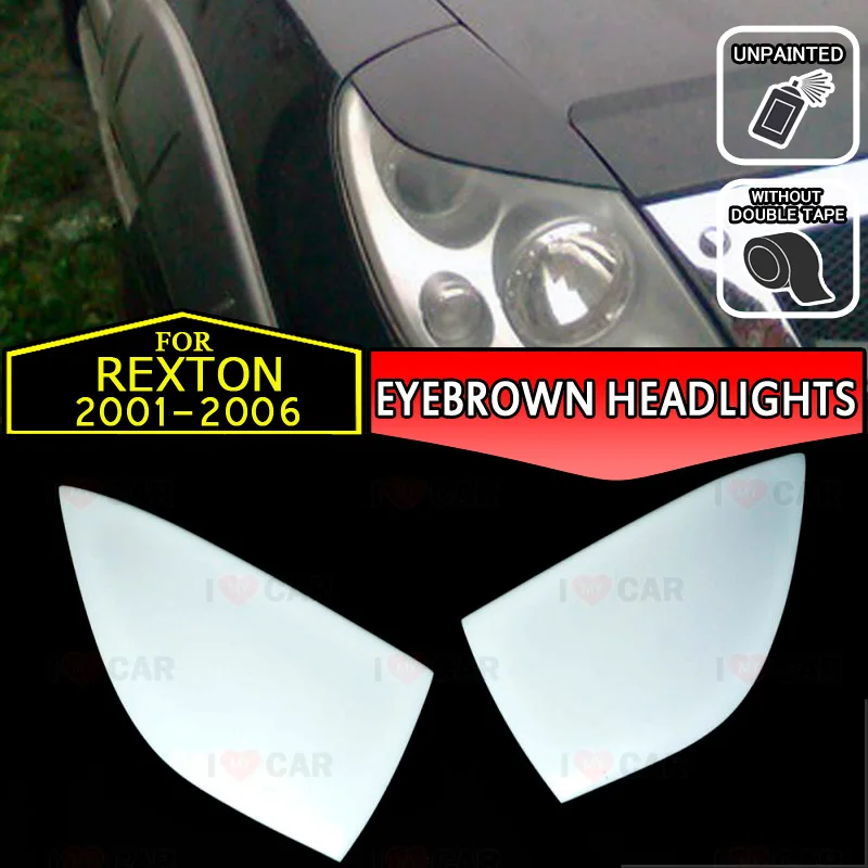 For Ssang Yong Rexton 2001-2006 eyebrows headlights eyelids car styling trim stickers cover brows eyelids trims decoration 
For Ssang Yong Rexton 2001-2006 eyebrows headlights eyelids car styling trim stickers cover brows eyelids trims decoration