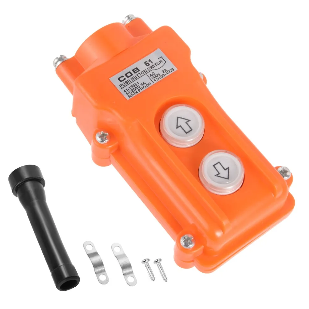 UXCELL Rainproof IP55 Hoist Crane Pendant Control Station Push Button Switch Up Down 2 Ways Orange Switches For Hoist And Crane
UXCELL Rainproof IP55 Hoist Crane Pendant Control Station Push Button Switch Up Down 2 Ways Orange Switches For Hoist And Crane