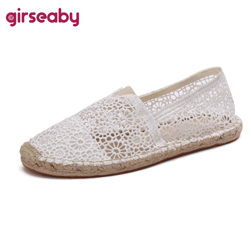 Girseaby Women fashion Flat shoes Women Cut Out Hemp Espadrilles Slip-on Flat Summer Lace Shoes Woman Flats Black sapatos F342
Girseaby Women fashion Flat shoes Women Cut Out Hemp Espadrilles Slip-on Flat Summer Lace Shoes Woman Flats Black sapatos F342