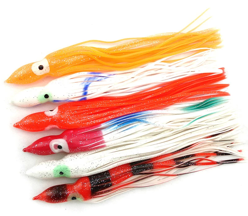 1Pcs Maggot Grub Soft Lure Baits Worms Glow Shrimps Fish Lures Plastic 22cm
