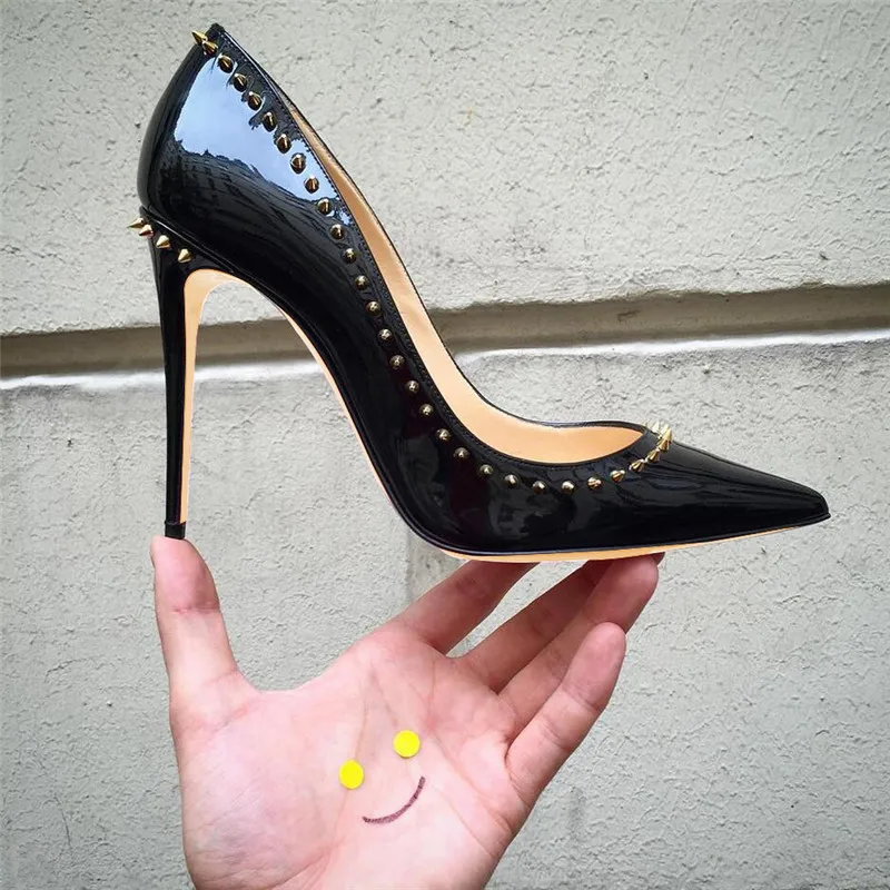 Free shipping fashion women Pumps Black studded spikes rivets Pointy toe high heels shoes size33-43 12cm 10cm 8cm party shoes
Free shipping fashion women Pumps Black studded spikes rivets Pointy toe high heels shoes size33-43 12cm 10cm 8cm party shoes