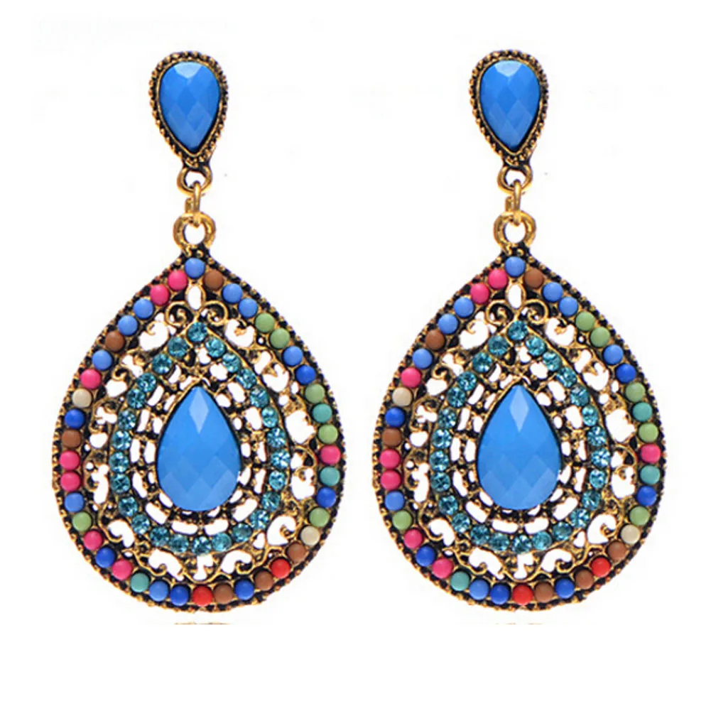 Original Ethnic Earrings Female Cystals Inlaid Boho New Fashion Earrings for Women Wholesale Waterdrop Jewelry
Original Ethnic Earrings Female Cystals Inlaid Boho New Fashion Earrings for Women Wholesale Waterdrop Jewelry