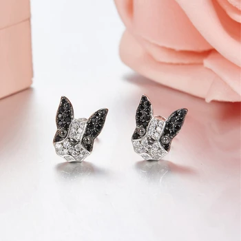 Hot New Fashion Jewelry S925 Sterling Silver Cubic Zircon CZ Lovely Animal French Bulldog Puppy Doggy Design Stud Earring
Hot New Fashion Jewelry S925 Sterling Silver Cubic Zircon CZ Lovely Animal French Bulldog Puppy Doggy Design Stud Earring