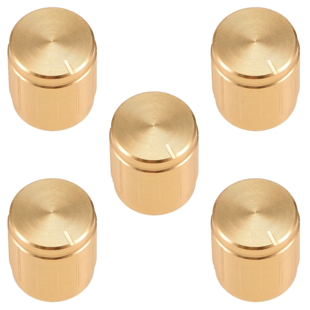 UXCELL 5Pcs 15/17x17mm Aluminium Alloy Potentiometer Volume Control Rotary Knob Knurled Shaft Hole Gold Tone Switch Accessories
UXCELL 5Pcs 15/17x17mm Aluminium Alloy Potentiometer Volume Control Rotary Knob Knurled Shaft Hole Gold Tone Switch Accessories