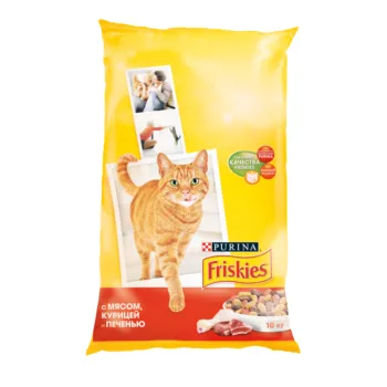 Friskies dry food for adult cats with meat, chicken and liver, Package, 10 kg
Friskies dry food for adult cats with meat, chicken and liver, Package, 10 kg