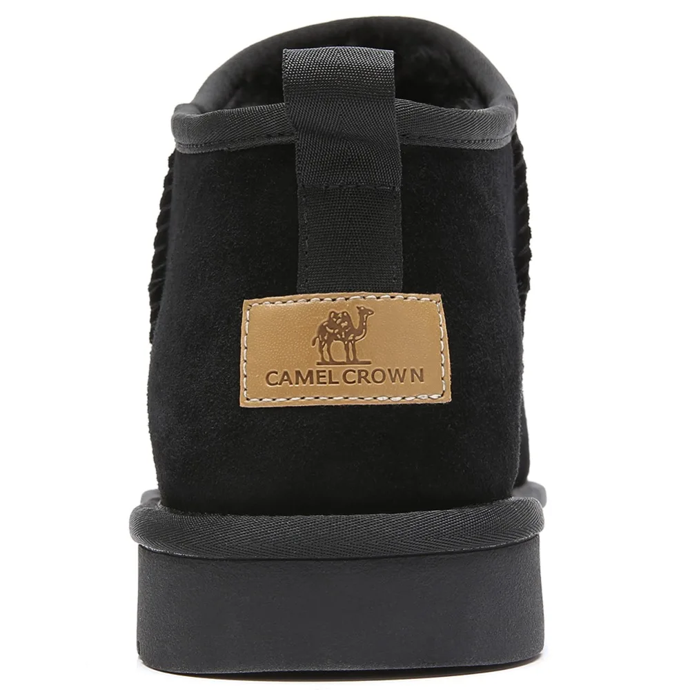 CAMEL/мужские зимние ботинки новые теплые на меху короткие черные мужские без