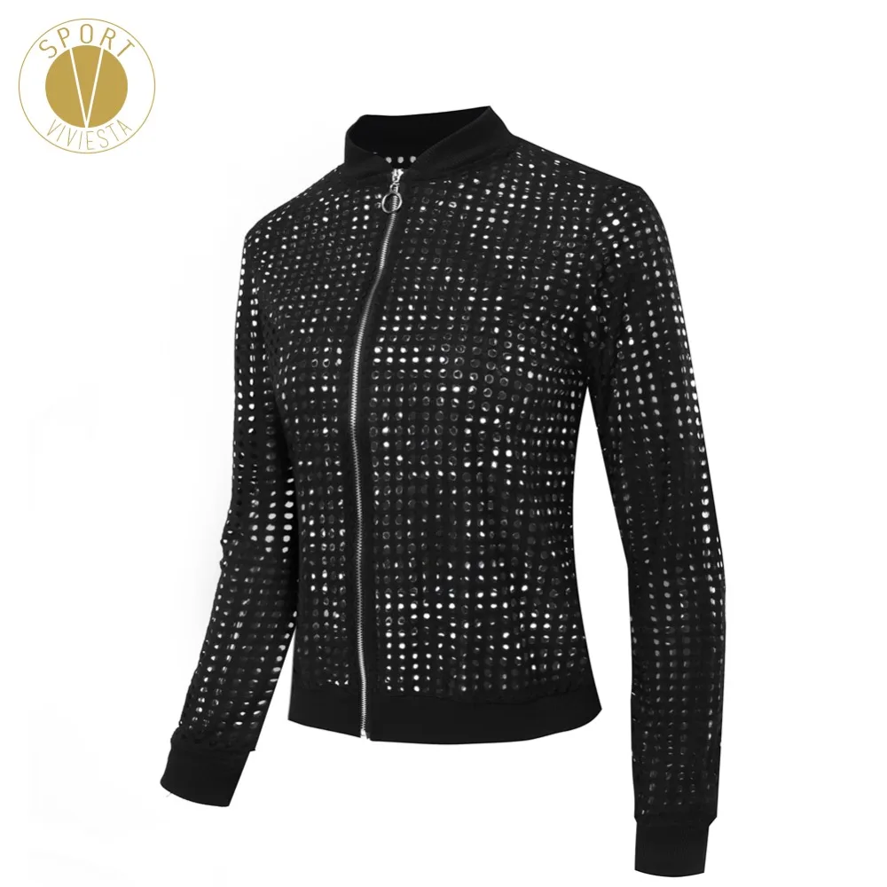 Mesh Sports Bomber Jacket Women's Run Running Workout Gym Active Athletic Sheer Black Zip Up Baseball Collar Long Sleeve Top
Mesh Sports Bomber Jacket Women's Run Running Workout Gym Active Athletic Sheer Black Zip Up Baseball Collar Long Sleeve Top