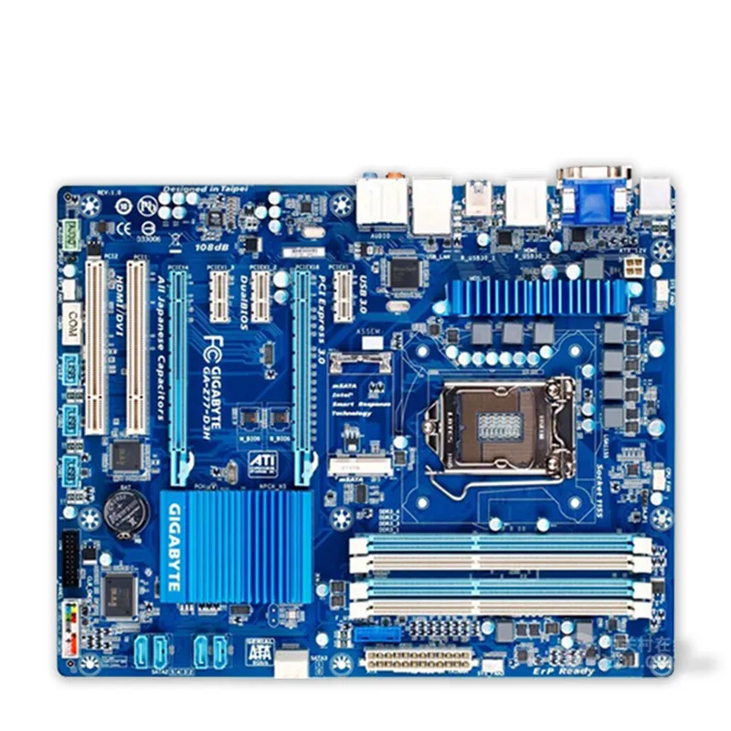 Материнская плата Gigabyte оригинальная б/у для настольного ПК с процессором Z77 LGA 1155