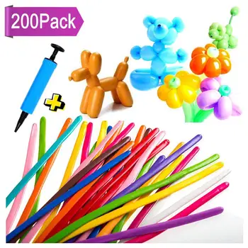 Pack of 200 Balloons 260g Long Latex Moldable Colored Assorted Wedding Party Decoration Birthday Christmas Balloon + Pump
Pack of 200 Balloons 260g Long Latex Moldable Colored Assorted Wedding Party Decoration Birthday Christmas Balloon + Pump