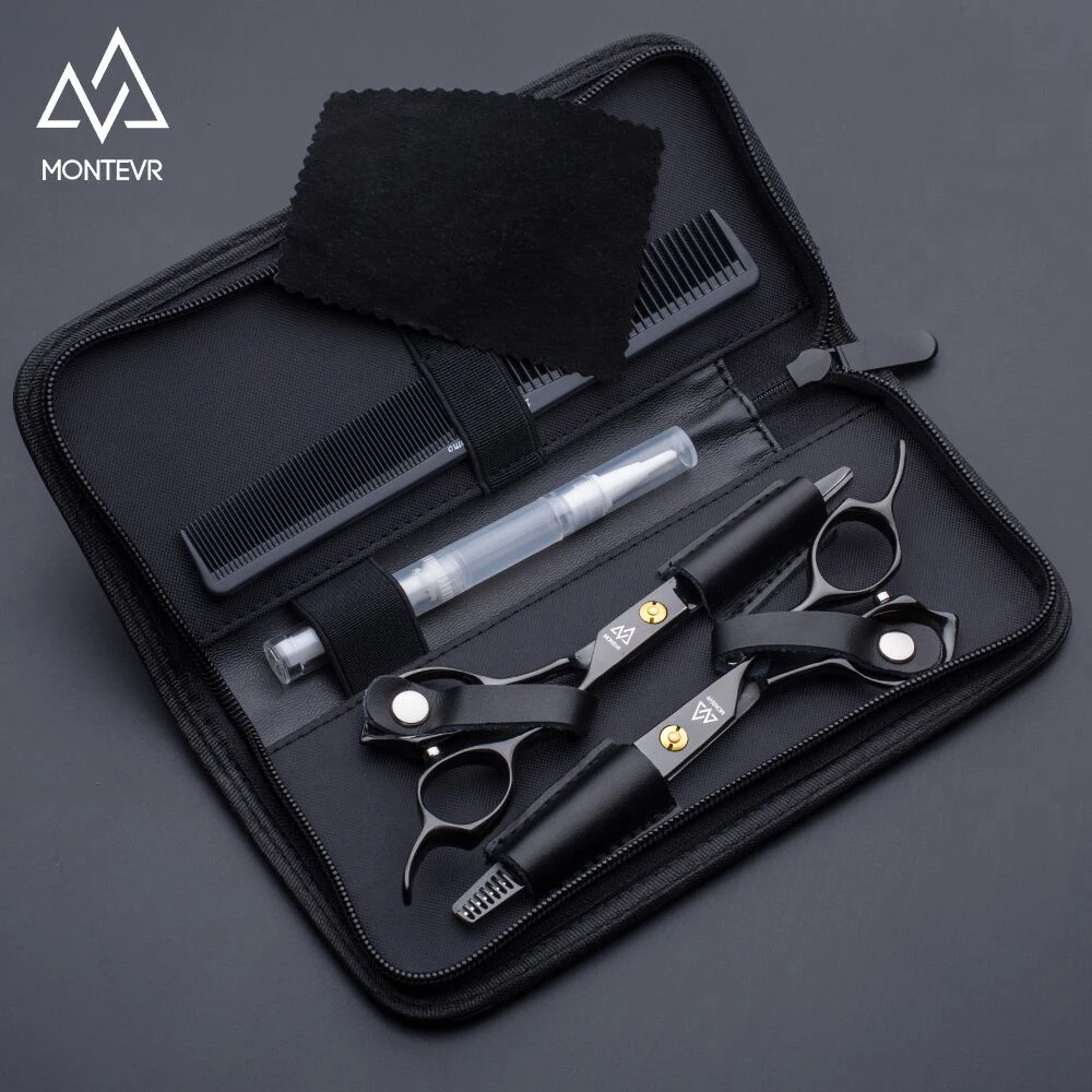 6.0" Japan professional hair scissors set black coated barber scissor thinning scissors with sharpness cutting performance
6.0" Japan professional hair scissors set black coated barber scissor thinning scissors with sharpness cutting performance