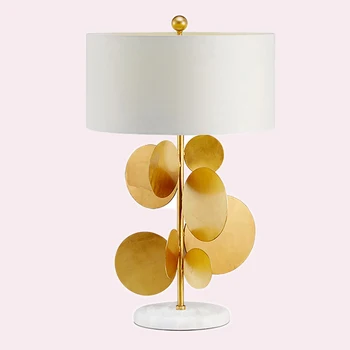 Modern minimalist gold leaf Table lamps creative living room bedroom study interior marble Light fixture
Modern minimalist gold leaf Table lamps creative living room bedroom study interior marble Light fixture