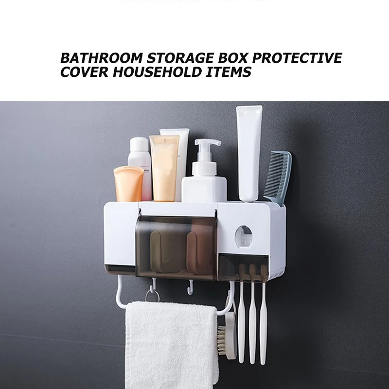 toothbrush holder toothpaste squeezer dispenser bathroom accessories sets 5 pcs bathroom storage box case household items
toothbrush holder toothpaste squeezer dispenser bathroom accessories sets 5 pcs bathroom storage box case household items