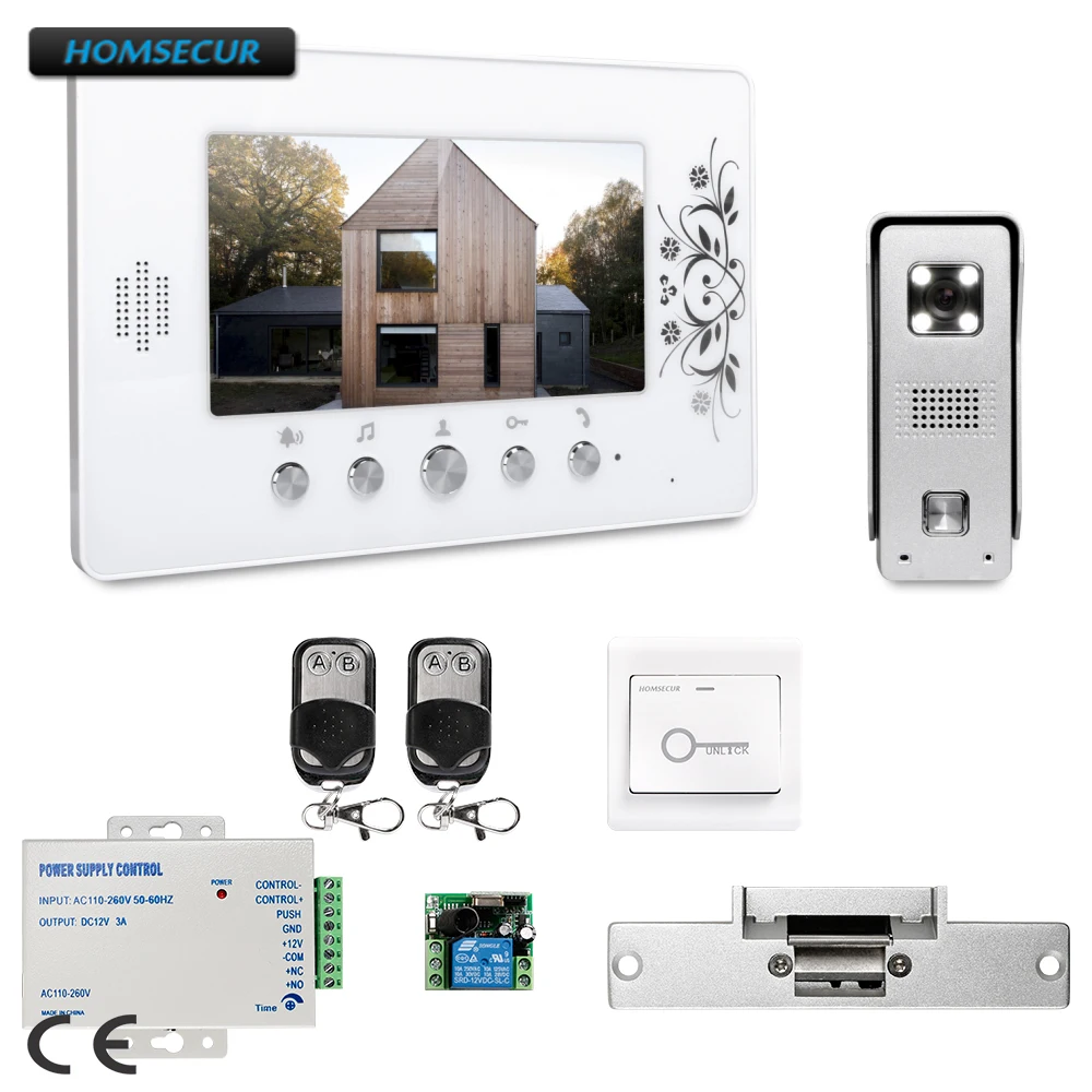 HOMSECUR 7inch Wired Video Door Entry Security Intercom Electric Strike Lock Set Included : XC002+XM709
HOMSECUR 7inch Wired Video Door Entry Security Intercom Electric Strike Lock Set Included : XC002+XM709