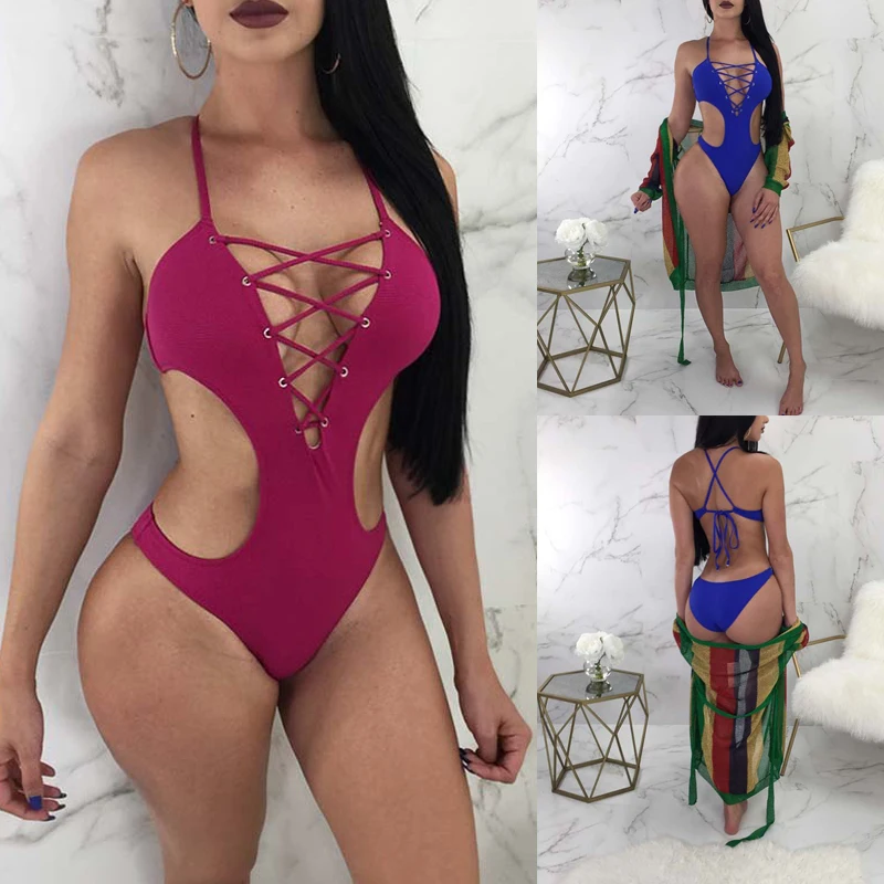2019 One Piece Swimsuit Women Bath Suits Cross Bandage Bikini Push Up Swimwear Backless Beachwear Sexy Top Lace Bathing Suit
2019 One Piece Swimsuit Women Bath Suits Cross Bandage Bikini Push Up Swimwear Backless Beachwear Sexy Top Lace Bathing Suit