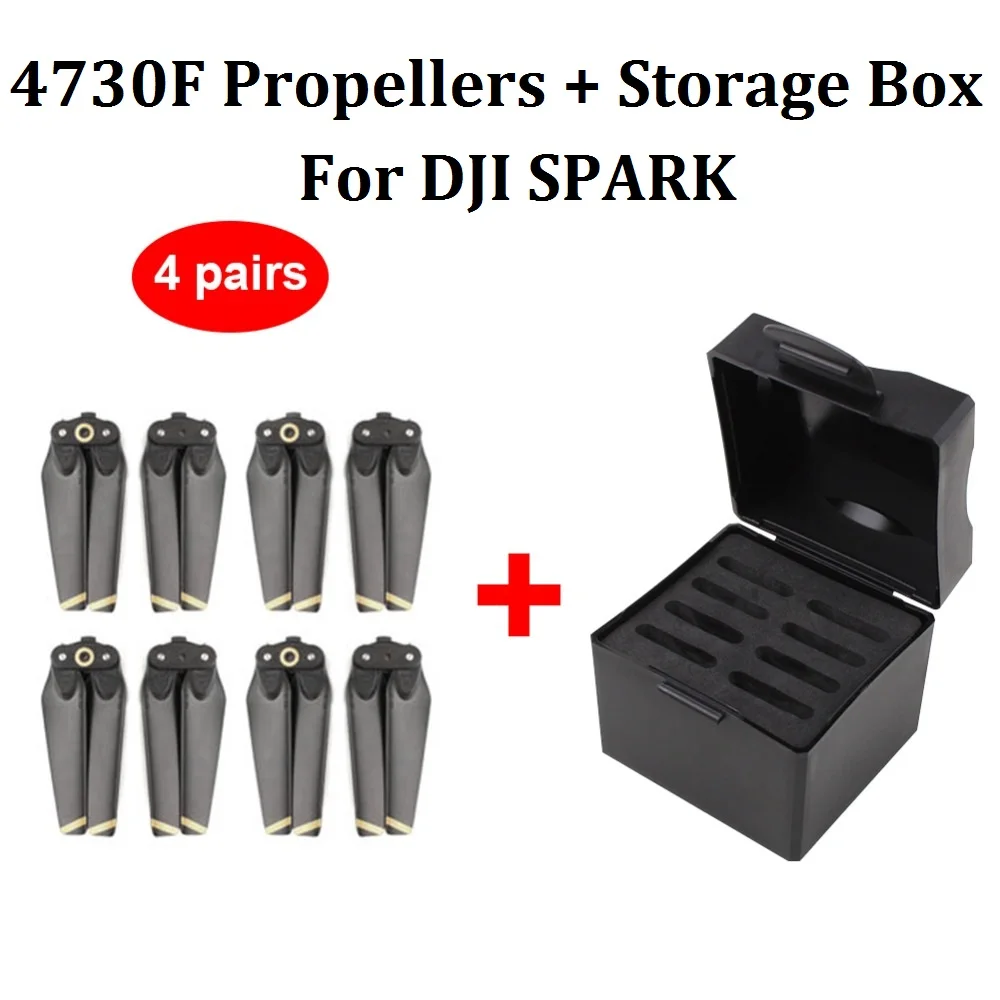 4 Pairs Spark Propeller 4730F 4730S Folding Propellers Blades Storage Box for DJI Spark Parts
4 Pairs Spark Propeller 4730F 4730S Folding Propellers Blades Storage Box for DJI Spark Parts