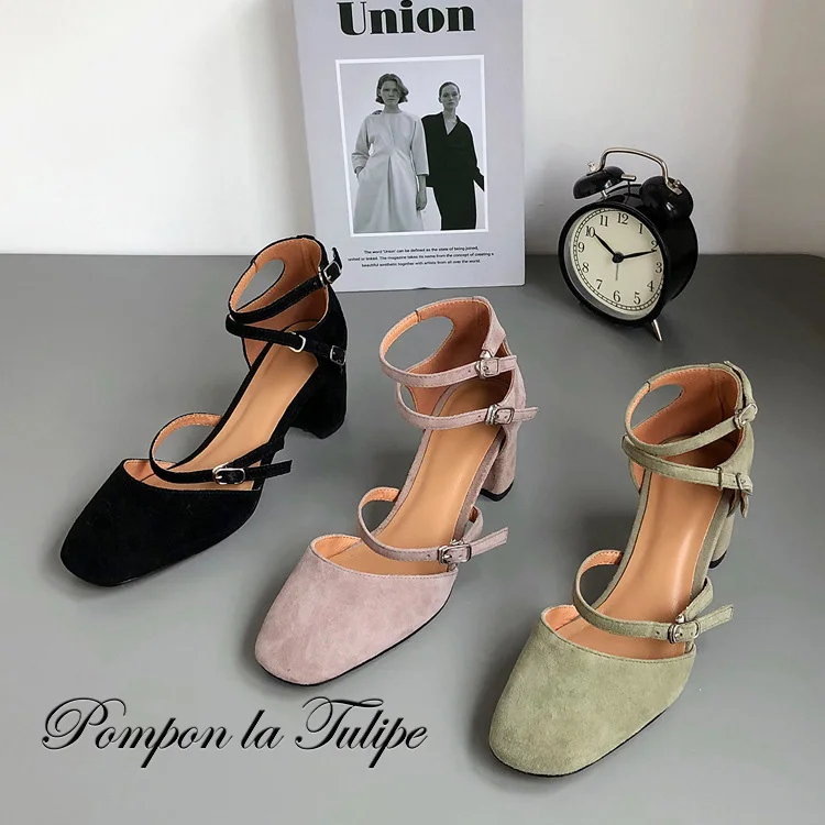 Chic Kid Suede Round Toe Genuine Leather Sheepskin 5CM High Heels Design Elegant Retro Sandals Fashion Women Shoes Wedding
Chic Kid Suede Round Toe Genuine Leather Sheepskin 5CM High Heels Design Elegant Retro Sandals Fashion Women Shoes Wedding