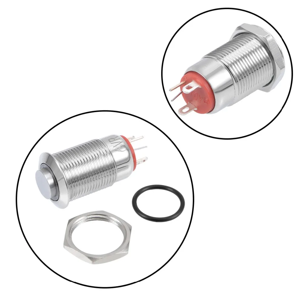 UXCELL Latching Metal Push Button Switch 12mm Mounting Dia 1NO 6V Red LED Light High Flat Switches DIY Projects Circuit Controls
UXCELL Latching Metal Push Button Switch 12mm Mounting Dia 1NO 6V Red LED Light High Flat Switches DIY Projects Circuit Controls