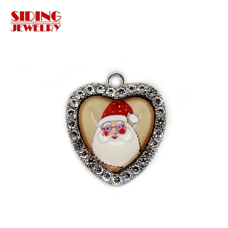 New Arrival 10pcs/lot Father Christmas 2 Crystal Heart Dangle Charm DIY Bracelet Necklace Pendants Jewelry Hanging Charms
New Arrival 10pcs/lot Father Christmas 2 Crystal Heart Dangle Charm DIY Bracelet Necklace Pendants Jewelry Hanging Charms