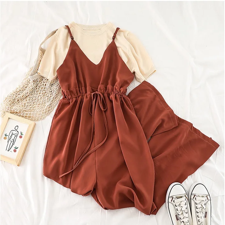 Obrix Light Formal Korean Fashion Sleeveless Tank Loose Jumpsuit Female Bow Drawstring Waist Light Casual Style Jumpsuit
Obrix Light Formal Korean Fashion Sleeveless Tank Loose Jumpsuit Female Bow Drawstring Waist Light Casual Style Jumpsuit