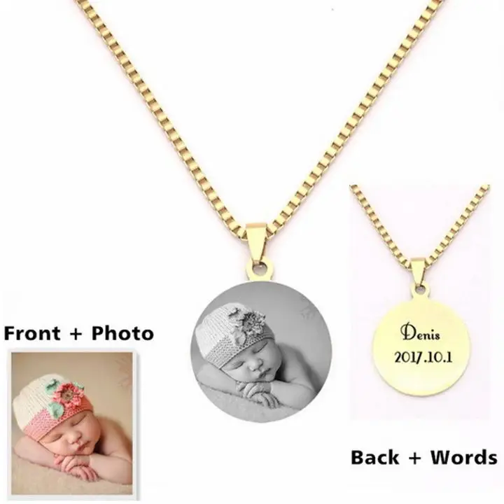 Personalized Engraved Photo Pendants Custom Necklace Photo of Your Baby Child Mom Dad Loved One Gift Can Drop Shipping
Personalized Engraved Photo Pendants Custom Necklace Photo of Your Baby Child Mom Dad Loved One Gift Can Drop Shipping