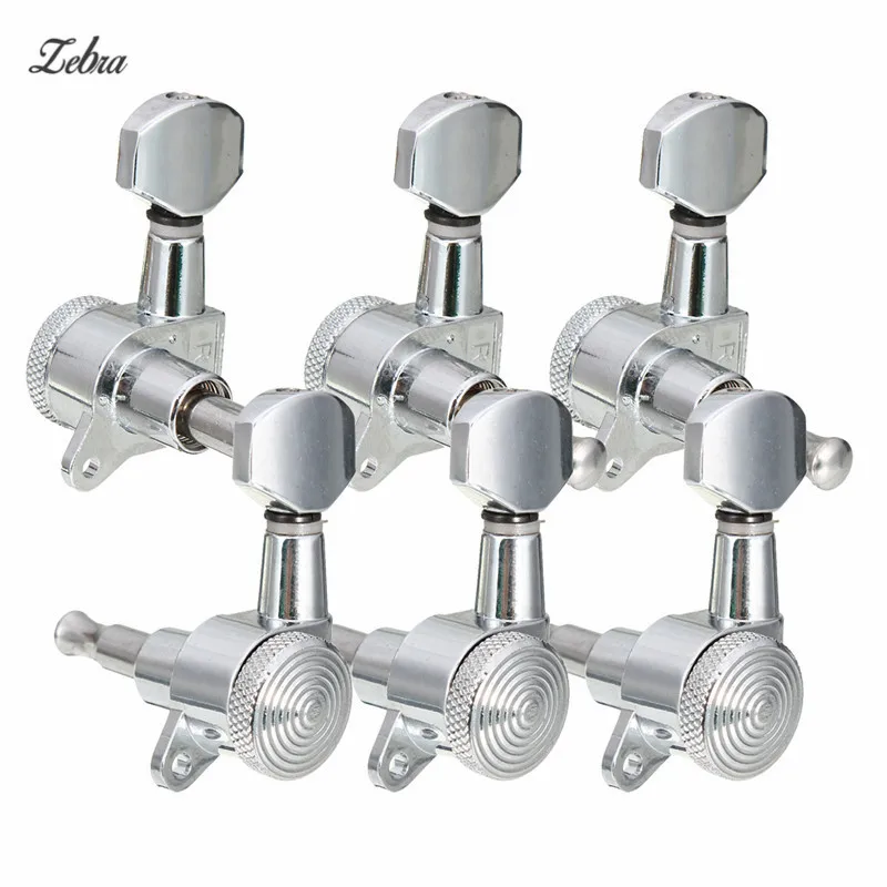 Zebra 3 Left 3 Right Chrome Locked Guitar String Tuning Pegs Machine Head Tuners Professional Heads For Acoustic Electric Guitar
Zebra 3 Left 3 Right Chrome Locked Guitar String Tuning Pegs Machine Head Tuners Professional Heads For Acoustic Electric Guitar
