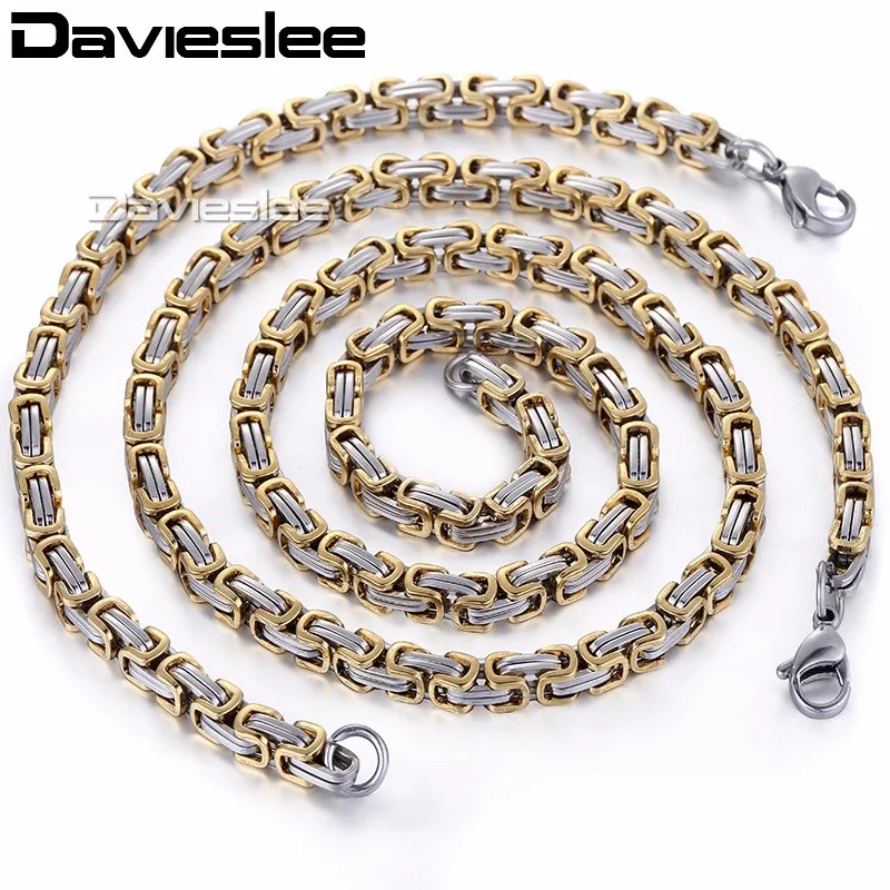 CUSTOMIZE SIZE 5mm Byzantine Box JEWELRY SET Silver Tone Stainless Steel Necklace Bracelet Chain Mens Chain Wholesale KS21
CUSTOMIZE SIZE 5mm Byzantine Box JEWELRY SET Silver Tone Stainless Steel Necklace Bracelet Chain Mens Chain Wholesale KS21