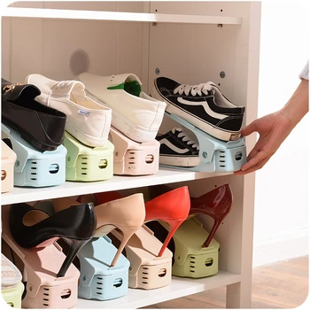 Adjustable simple double - layer plastic integrated shoe rack E206 shoe holder household power saving shoe storage rack
Adjustable simple double - layer plastic integrated shoe rack E206 shoe holder household power saving shoe storage rack
