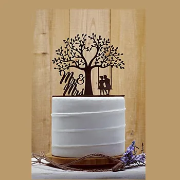 Country Tree Wedding Cake Toppers Bride and Groom with Mr and Mrs Silhouette Brown Wood Gold Color Rustic Wedding Decor
Country Tree Wedding Cake Toppers Bride and Groom with Mr and Mrs Silhouette Brown Wood Gold Color Rustic Wedding Decor