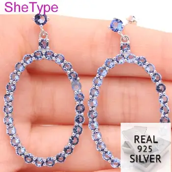 SheType 6.01g Beautiful Rich Blue Violet Tanzanite Gift For Woman's Real 925 Solid Sterling Silver Earrings 47x24mm
SheType 6.01g Beautiful Rich Blue Violet Tanzanite Gift For Woman's Real 925 Solid Sterling Silver Earrings 47x24mm