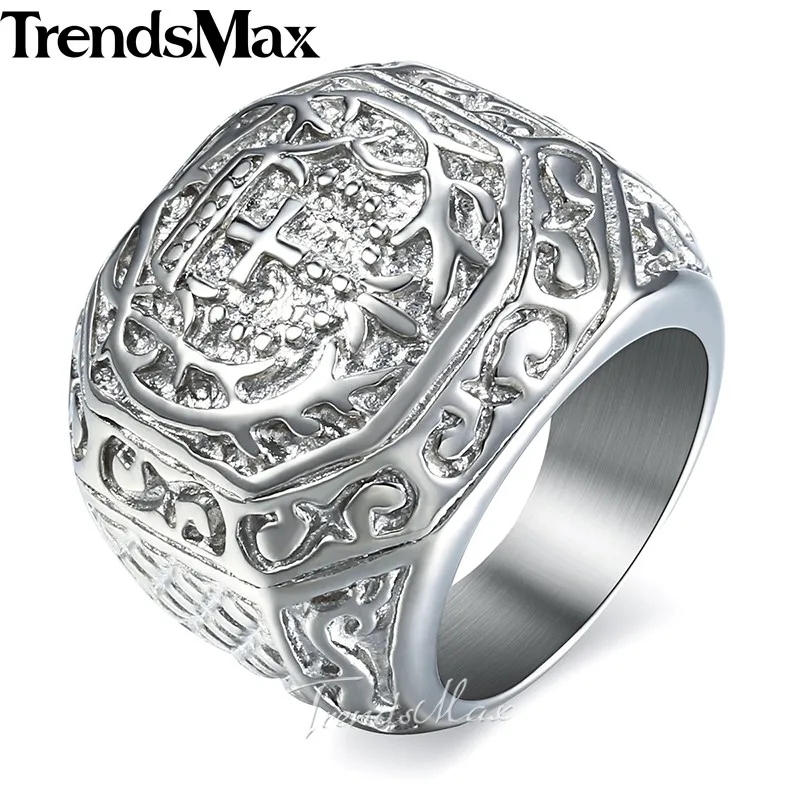 Hip Hop Men's Ring Silver Color Cross Crown 316L Stainless Steel Signet Band Ring 2018 Dropshipping Wholesale Jewelry HR141
Hip Hop Men's Ring Silver Color Cross Crown 316L Stainless Steel Signet Band Ring 2018 Dropshipping Wholesale Jewelry HR141