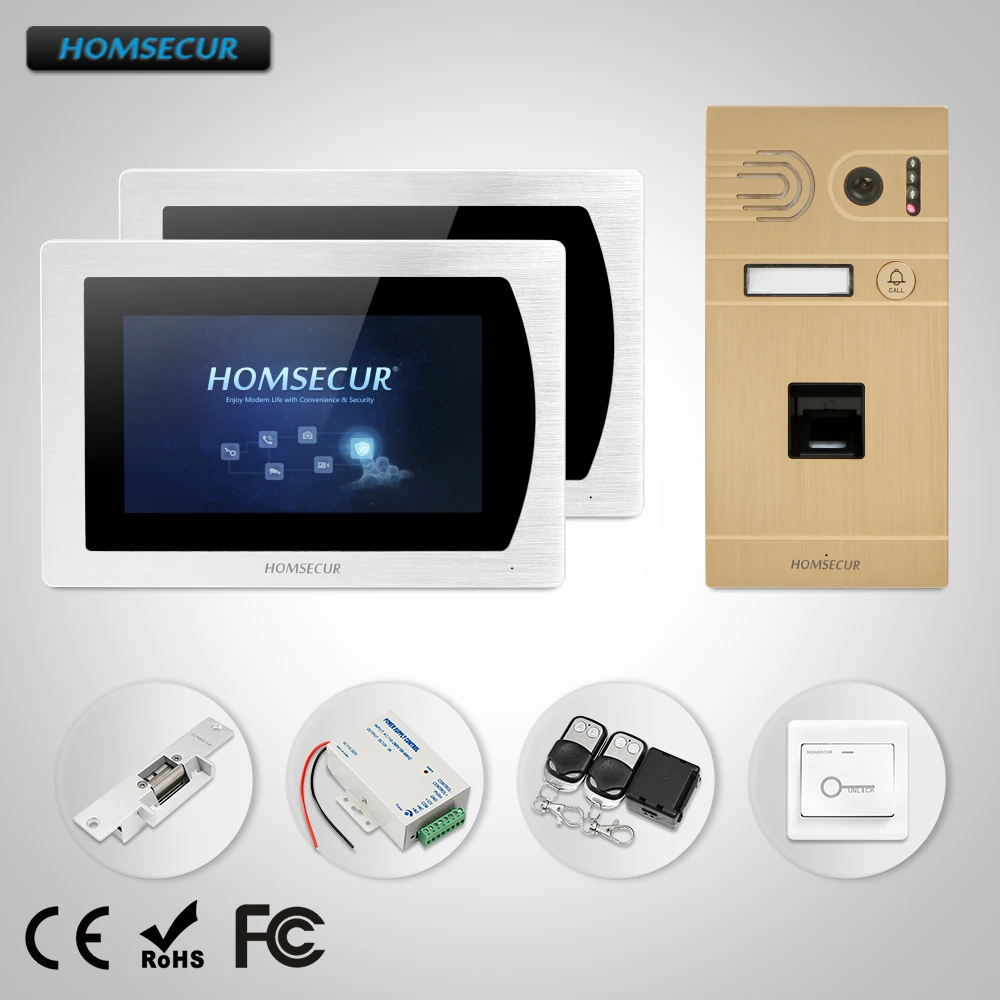 HOMSECUR 7" Hands-free Video&Audio Home Intercom+Voice Message for House/Flat+Lock BC061-G+BM717-S
HOMSECUR 7" Hands-free Video&Audio Home Intercom+Voice Message for House/Flat+Lock BC061-G+BM717-S