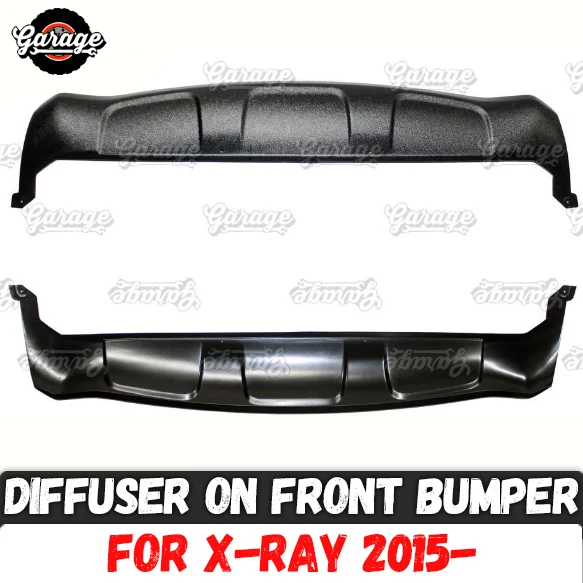 

Diffuser on front bumper for Lada X-Ray 2015- ABS plastic skirt body kit trim accessories cover sport pad car styling tuning