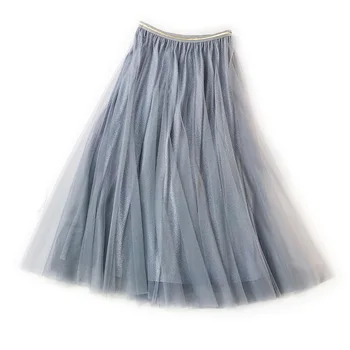 Fashion Women Skirts Tulle 2019 Spring Summer Korean A-line Shiny mesh midi Long Maxi Pleated Skirt Female elegant solid skirt
Fashion Women Skirts Tulle 2019 Spring Summer Korean A-line Shiny mesh midi Long Maxi Pleated Skirt Female elegant solid skirt