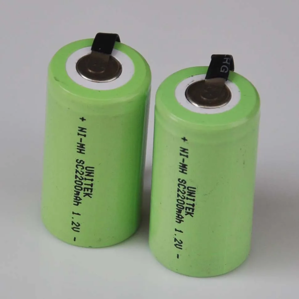 2-5PCS 1.2V Ni-Mh SC rechargeable battery 2200mah Sub C ni mh cell with welding tabs for electric drill screwdriver power tools
2-5PCS 1.2V Ni-Mh SC rechargeable battery 2200mah Sub C ni mh cell with welding tabs for electric drill screwdriver power tools