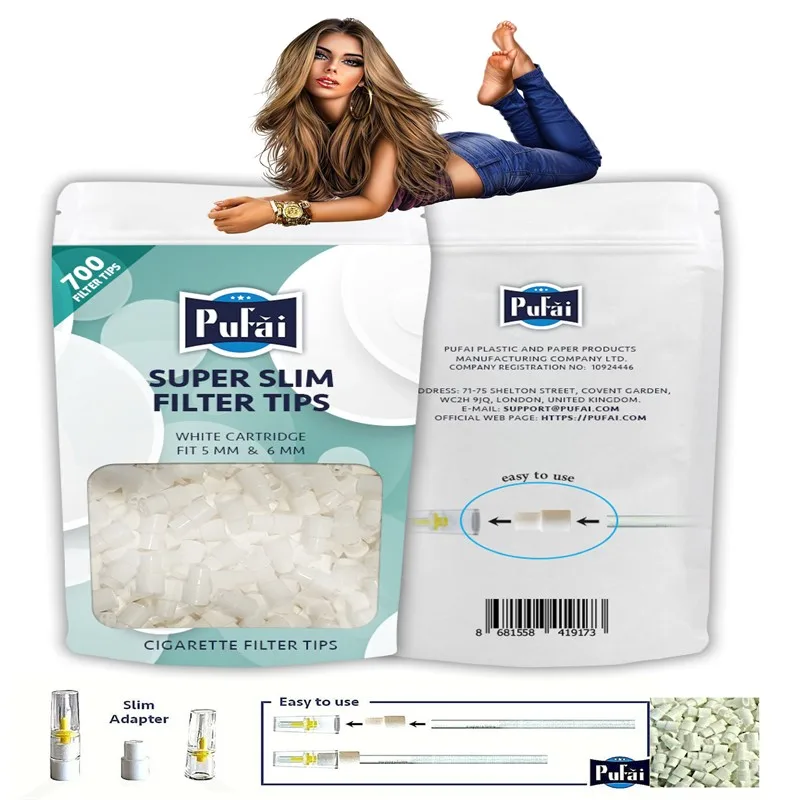 Pufai Filter Tips White Cartridge Adapter to Convert 6 mm Slim to 5 mm Super Slim 700 Pieces
Pufai Filter Tips White Cartridge Adapter to Convert 6 mm Slim to 5 mm Super Slim 700 Pieces