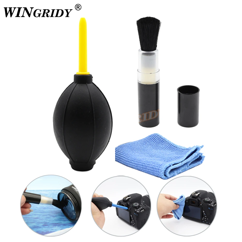 3in1 Dust Cleaner Camera Cleaning Lens Brush Air Blower Wipes Clean Cloth kit for for Gopro Canon Nikon Sony DSLR Camcorder VCR
3in1 Dust Cleaner Camera Cleaning Lens Brush Air Blower Wipes Clean Cloth kit for for Gopro Canon Nikon Sony DSLR Camcorder VCR