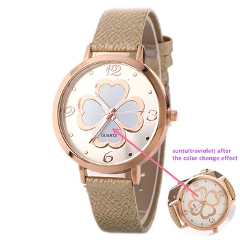 Fashion Sun Change Color Watch Women Leather Quartz Watch Creative Color Change Watch Women Relogio Feminino relogio masculino
Fashion Sun Change Color Watch Women Leather Quartz Watch Creative Color Change Watch Women Relogio Feminino relogio masculino
