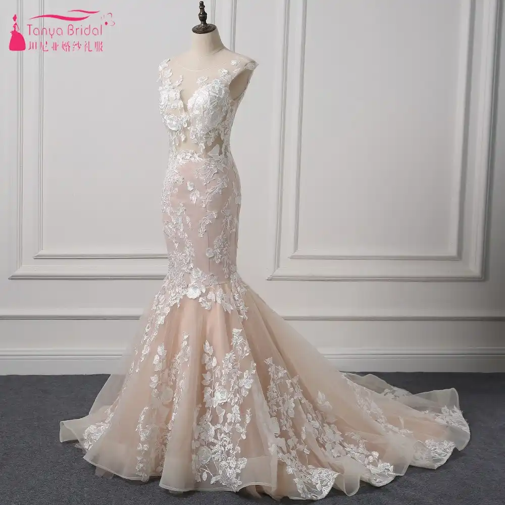 blush wedding gowns 2018