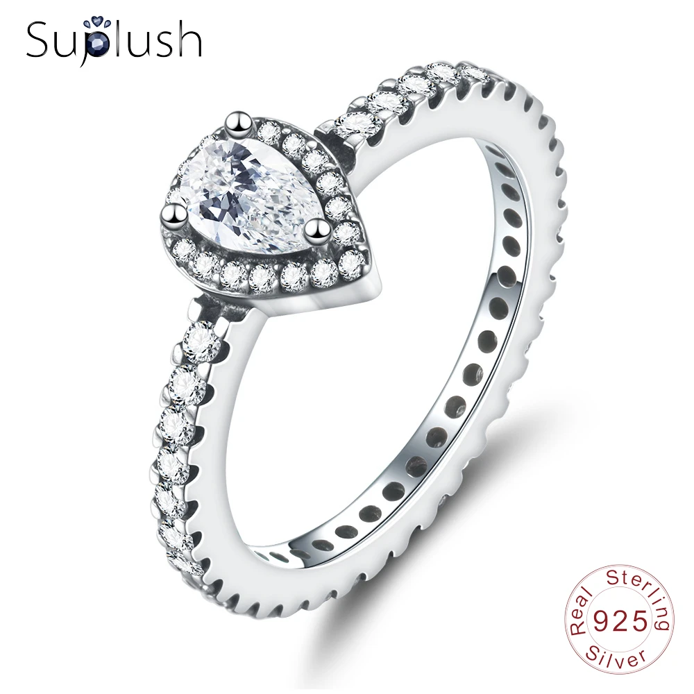 Suplush Classic 925 Sterling Silver Radiant Teardrop Ring For Women High Quality Wedding & Engagement Ring For Bridal Jewelry
Suplush Classic 925 Sterling Silver Radiant Teardrop Ring For Women High Quality Wedding & Engagement Ring For Bridal Jewelry