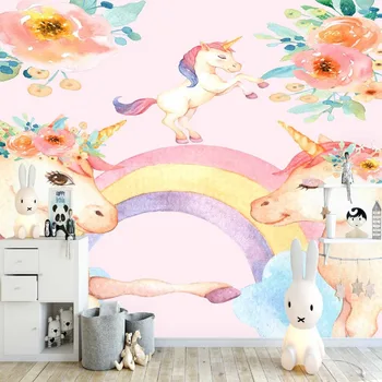 Else Pink Roses Flowers Rainbow Unicorn Horses 3d Print Cartoon Cleanable Fabric Mural Kids Children Room Background Wallpaper
Else Pink Roses Flowers Rainbow Unicorn Horses 3d Print Cartoon Cleanable Fabric Mural Kids Children Room Background Wallpaper