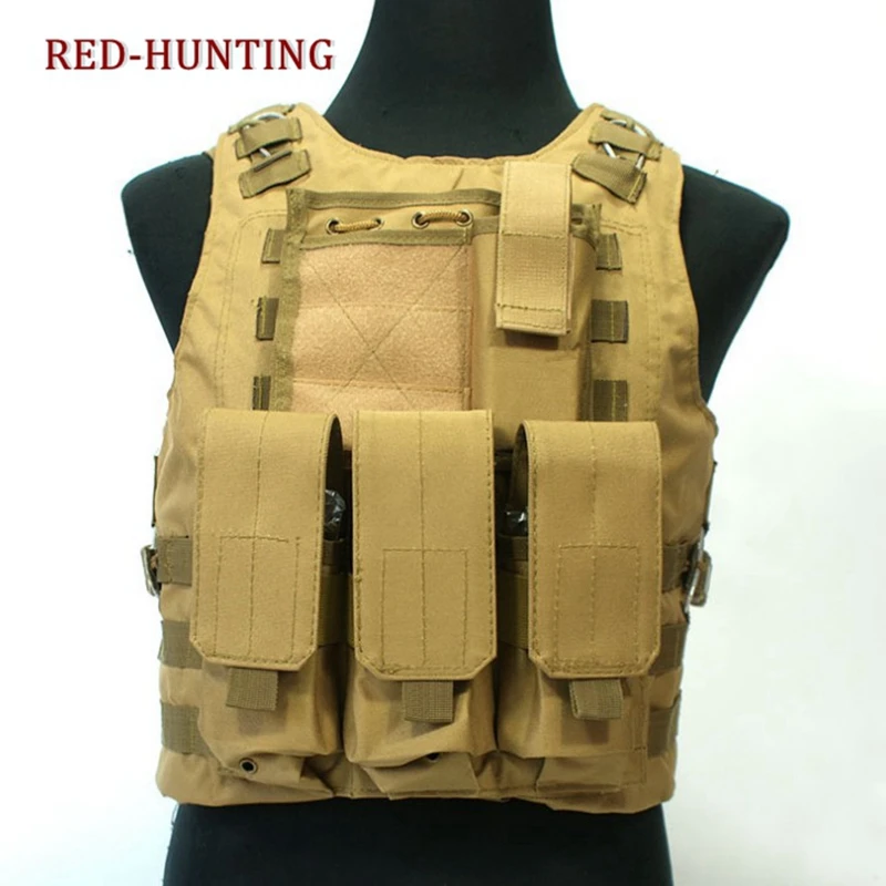 Outdoor Tactical Military 600D Oxford Hunting Camouflage Vest Airsoft Molle Plate Carrier Vest Multi Pockets Waitstcoat Sand
Outdoor Tactical Military 600D Oxford Hunting Camouflage Vest Airsoft Molle Plate Carrier Vest Multi Pockets Waitstcoat Sand