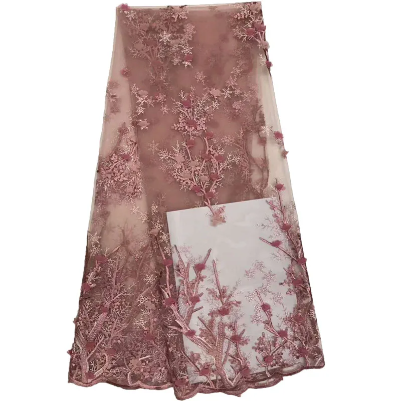 HFX 5 Yards Nigeria 3d Pink Tulle Lace 2018 Latest African Wedding Dress Embroidery French Net Lace Fabric X867-1
HFX 5 Yards Nigeria 3d Pink Tulle Lace 2018 Latest African Wedding Dress Embroidery French Net Lace Fabric X867-1