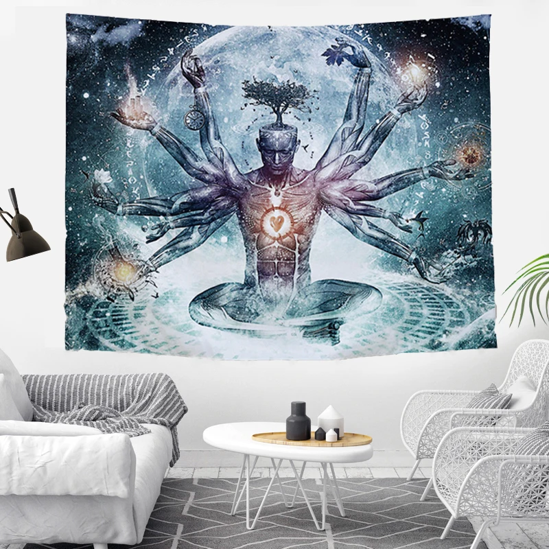 150*130cm Indian Buddha Statue Tapestry Wall Hanging for Home Wall Decoration Yoga Mat Table Cloth Beach Towel Sofa Cover
150*130cm Indian Buddha Statue Tapestry Wall Hanging for Home Wall Decoration Yoga Mat Table Cloth Beach Towel Sofa Cover