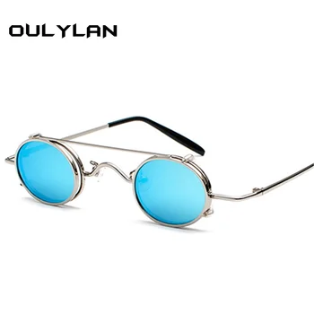 Oulylan Small Round STEAMPUNK Sunglasses Men Retro Vintage Metal Punk Clip on Sun Glasses Male Gift Small Oval Eyewear UV400
Oulylan Small Round STEAMPUNK Sunglasses Men Retro Vintage Metal Punk Clip on Sun Glasses Male Gift Small Oval Eyewear UV400