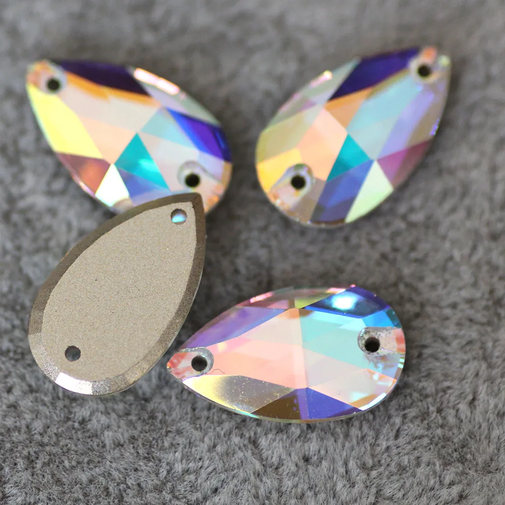 Top quality Waterdrop Glass Sew On Rhinestone Crystal AB Strass Craft Shine Stones For Clothing Wedding Dress Decoration 
Top quality Waterdrop Glass Sew On Rhinestone Crystal AB Strass Craft Shine Stones For Clothing Wedding Dress Decoration
